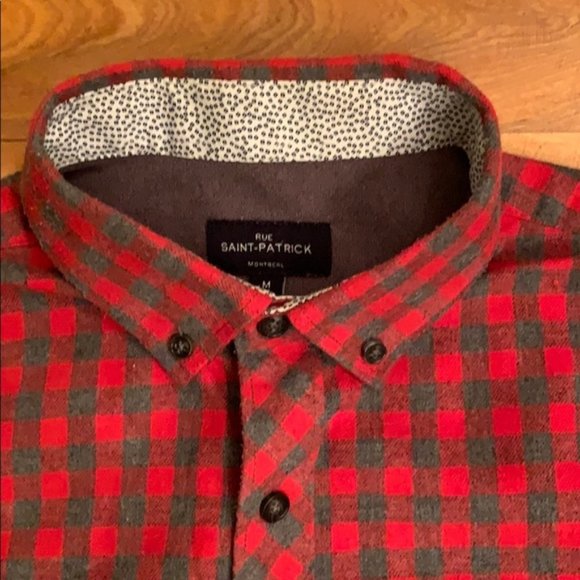 Rue Saint Patrick - Red Plaid Shirt - Picture 10 of 11